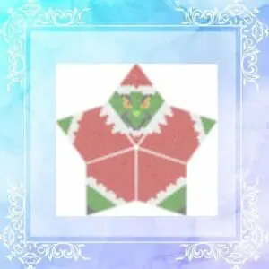 Motivo Grinch per stella 3D in tessitura peyote
