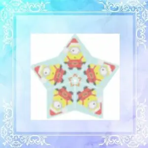 Motivo Minions Natale per stella 3D in tessitura peyote