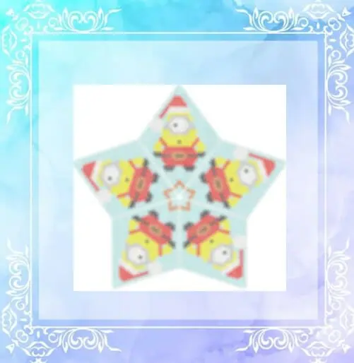 Motivo Minions Natale per stella 3D in tessitura peyote 1 Motivo Minions Natale per stella 3D in tessitura peyote