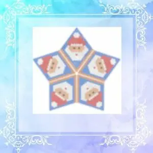 Motivo Babbo Natale per stella 3D in tessitura peyote