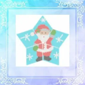 Motivo Babbo Natale per stella 3D in tessitura peyote