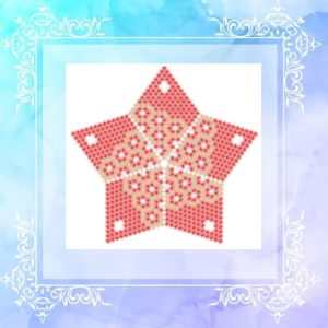 Motivo Cristalli per stella 3D in tessitura peyote
