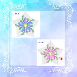Motivo Fiore per stella 3D in tessitura peyote