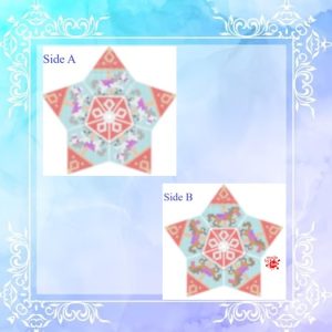 Motivo Giostra per stella 3D in tessitura peyote