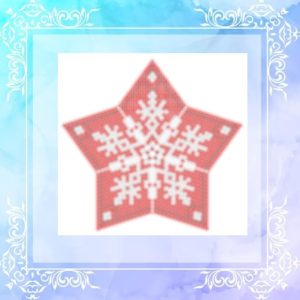 Motivo Fiocco di Neve per stella 3D in tessitura peyote