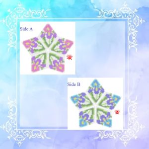 Motivo Iris per stella 3D in tessitura peyote