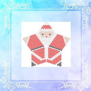 Motivo Mini Babbo Natale per stella 3D in tessitura pey