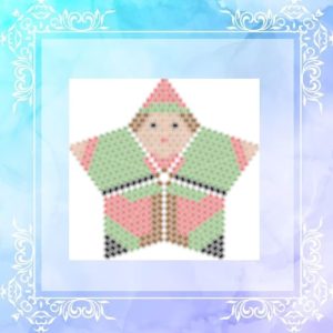Motivo Mini Elfo per stella 3D in tessitura peyote