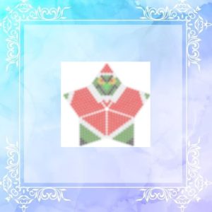 Motivo Mini Grinch per stella 3D in tessitura peyote