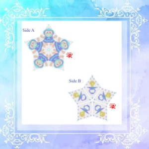 Motivo Nascita bebé per stella 3D in tessitura peyote