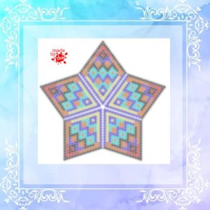 Motivo Native per stella 3D in tessitura peyote