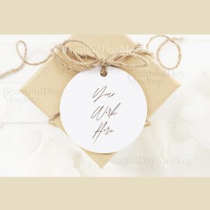 Mockup tag,round tag, round tag mockup, tag,0030