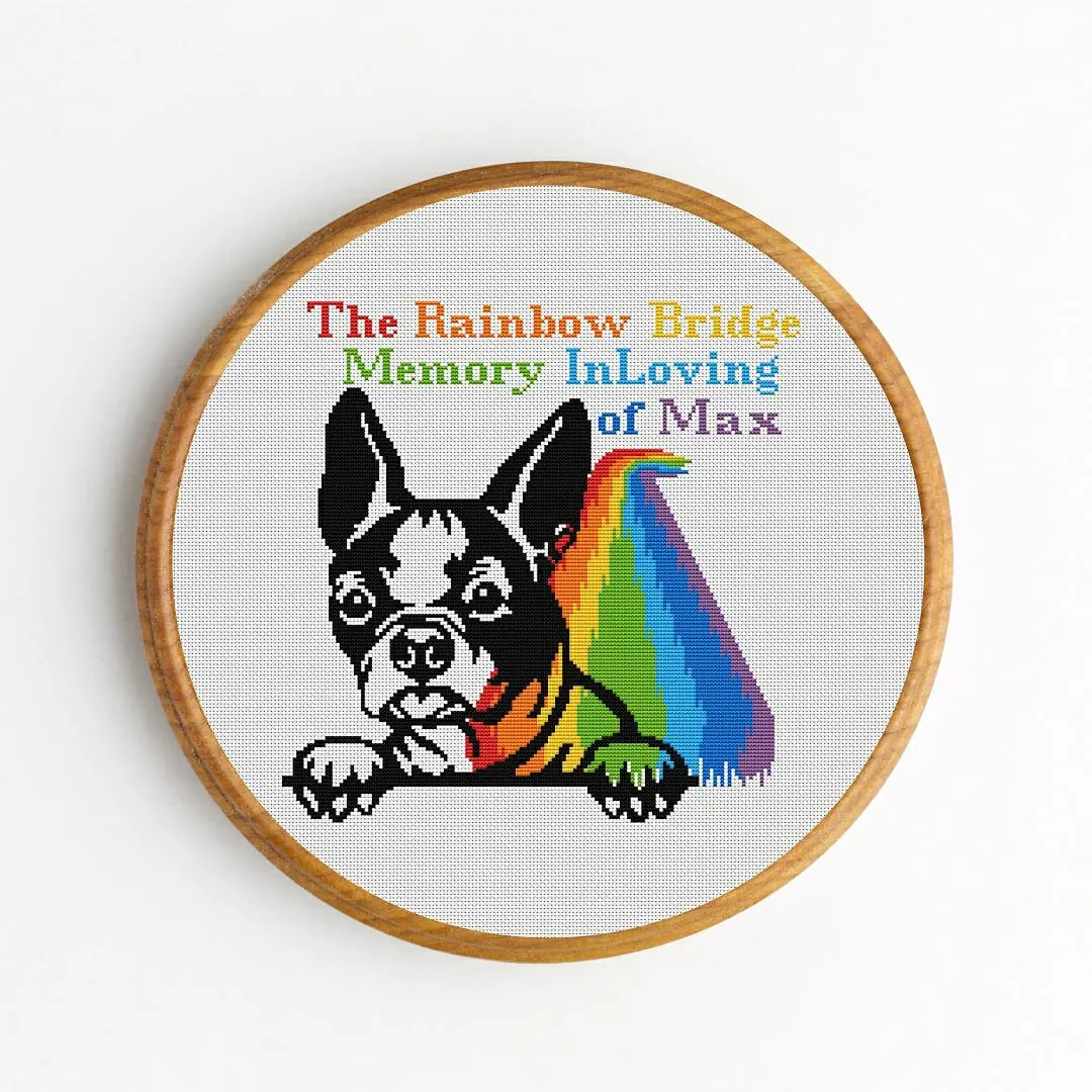 Rainbow Bridge Cross Stitch Pattern PDF, Pet memorial 3