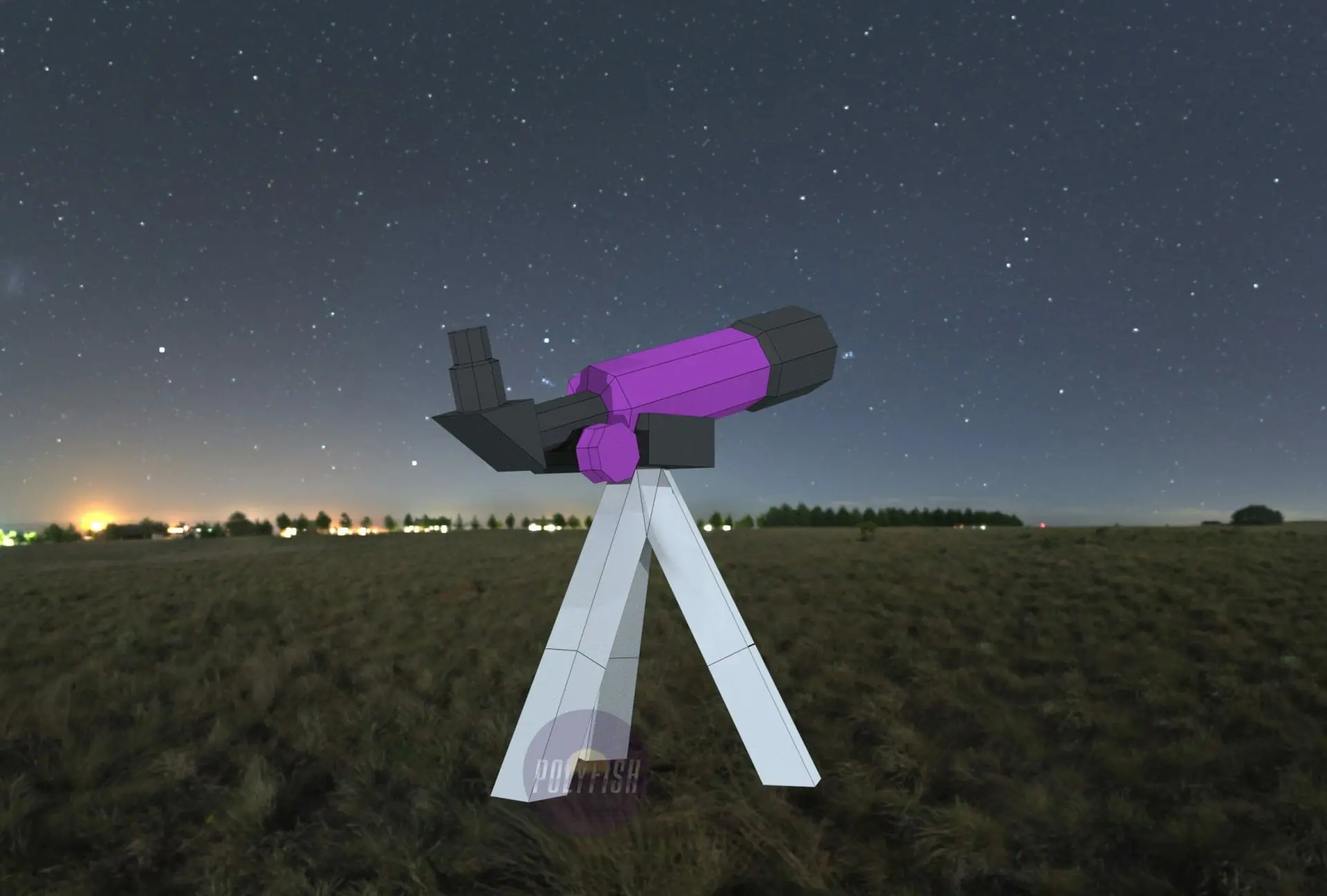 DIY Telescope template Papercraft PDF 2 DIY Telescope template Papercraft PDF - Image 2