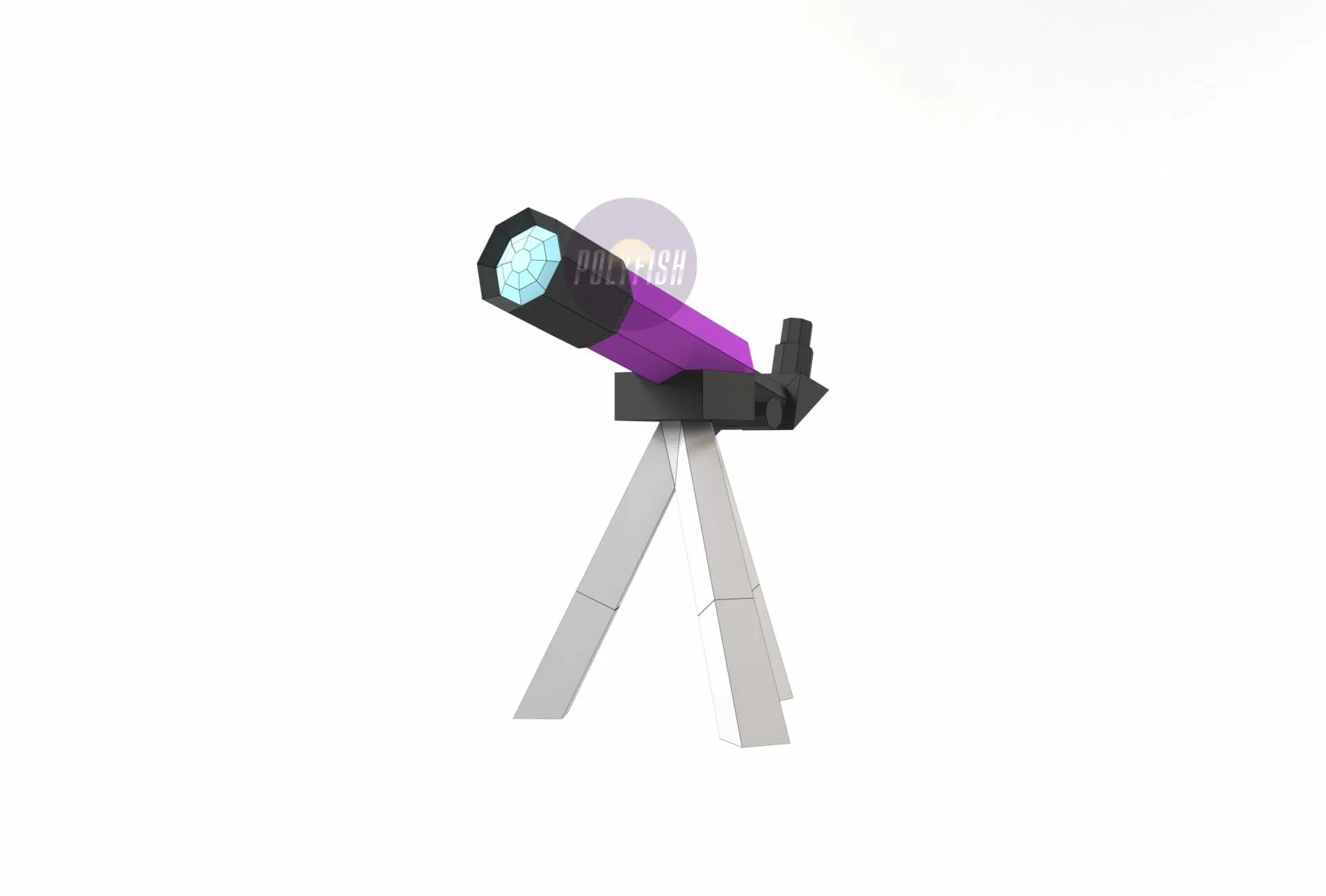 DIY Telescope template Papercraft PDF 3 DIY Telescope template Papercraft PDF - Image 3