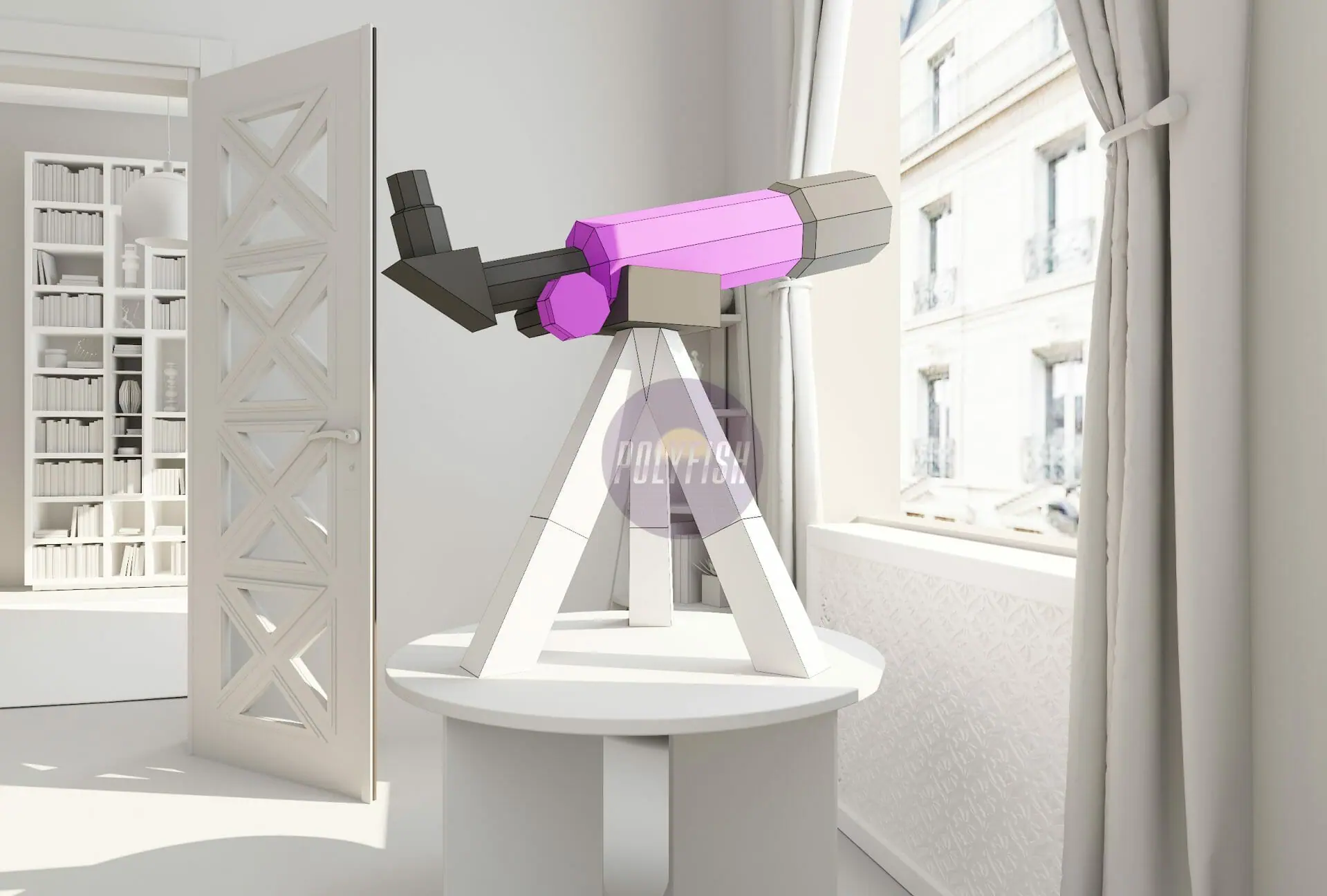 DIY Telescope template Papercraft PDF 5 DIY Telescope template Papercraft PDF - Image 5