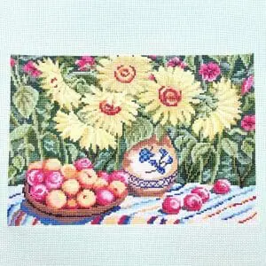 Handmade Marketplace 675 Finished embroidery cross stich Sunflowers