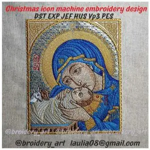 Handmade Marketplace 749 Christmas icon machine embroidery design