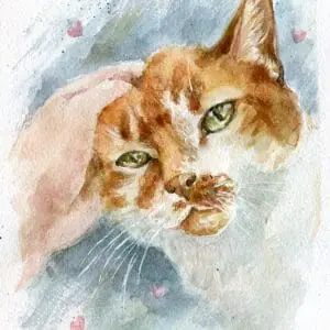 Sweet Weasley Watercolor Painting Memorial Portrait