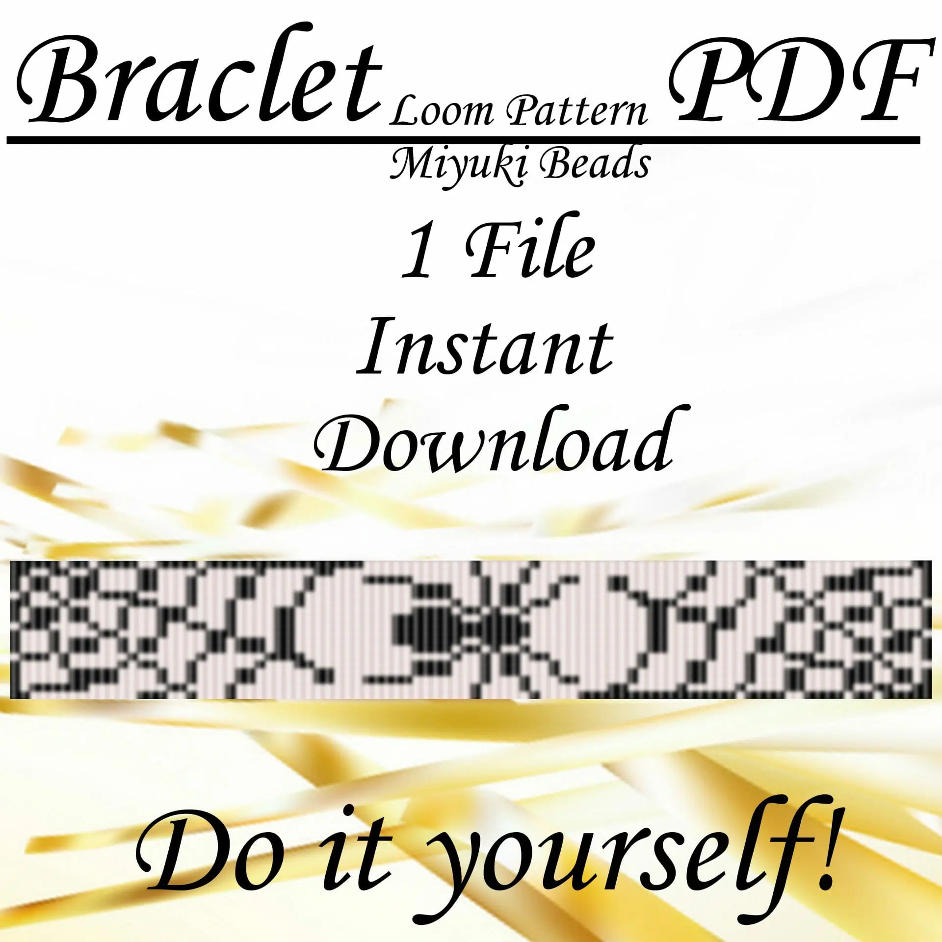 Heart Loom Bracelet Instant Download Pattern - Off the Beaded Path
