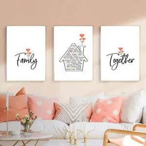 Family Home Together Set of 3 Printable Art