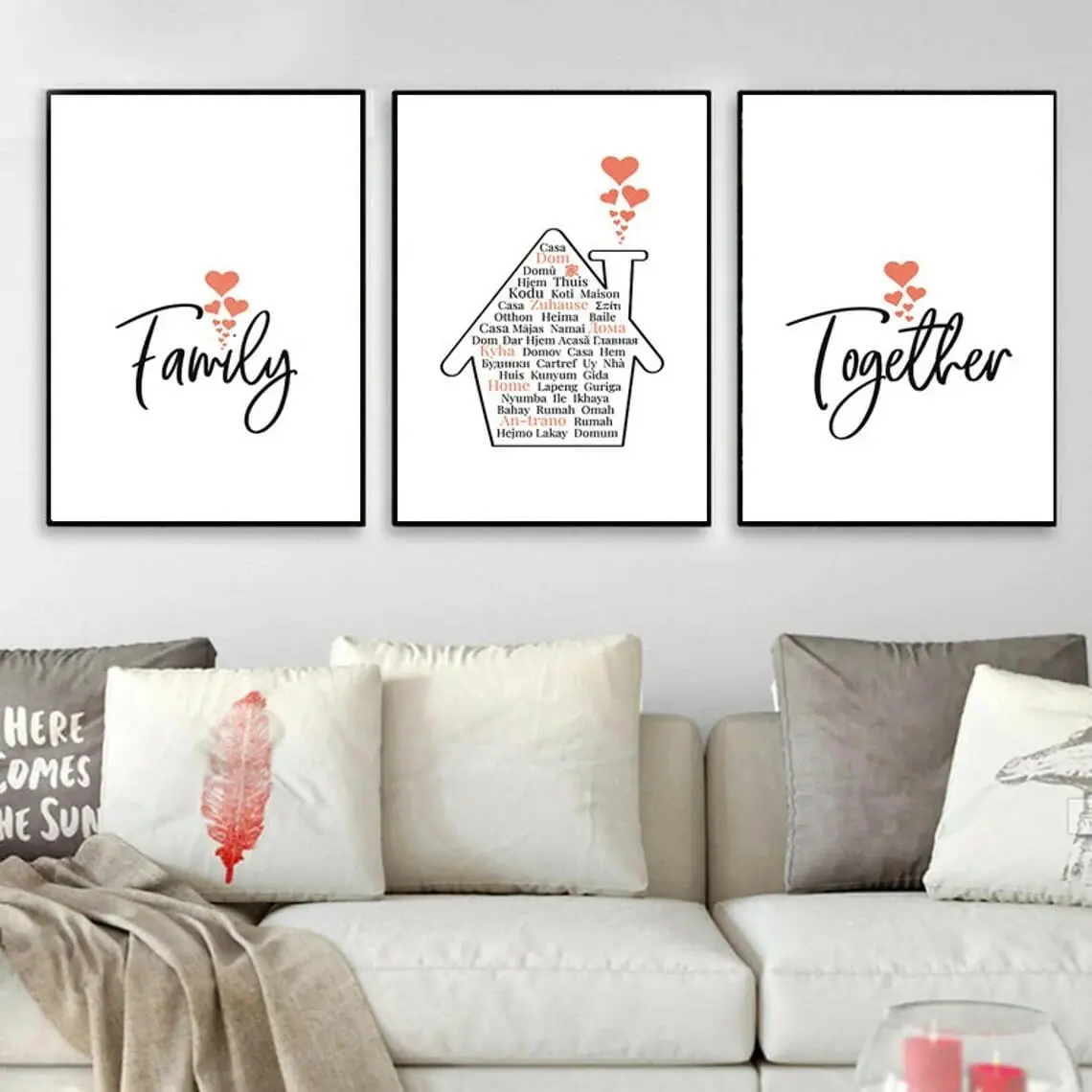 Family Home Together Set of 3 Printable Art 2 Family Home Together Set of 3 Printable Art - Image 2