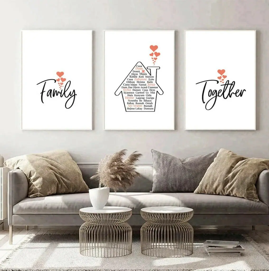 Family Home Together Set of 3 Printable Art 4 Family Home Together Set of 3 Printable Art - Image 4