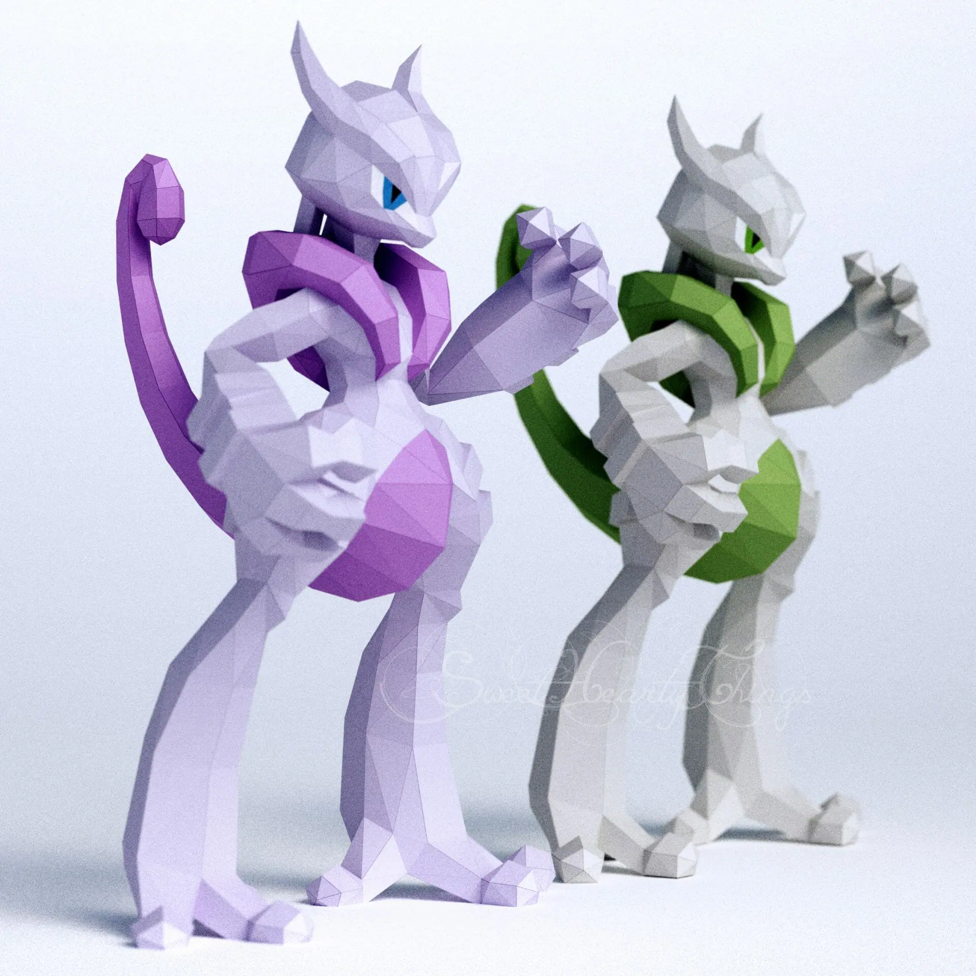 Mega Mewtwo X 3D model 3D printable
