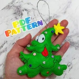 Handmade Marketplace 613 Felt Christmas tree pattern Felt christmas pattern