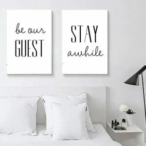Be Our Guest Stay Awhile Print Guest Room Decor