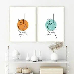 Mi Casa Su Casa Scandinavian Minimalist Art