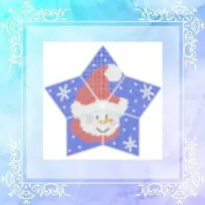 Schema Omino di neve natalizio per stella 3D in peyote