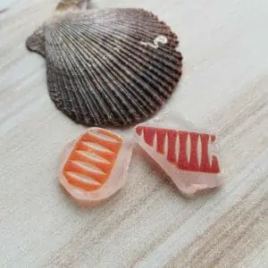Genuine multicolor sea glass set 2 pcs.A159