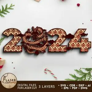 New Year 2024 Multilayer Cut Files