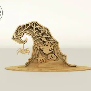 HALLOWEEN HAT Multilayer Laser Cut Template
