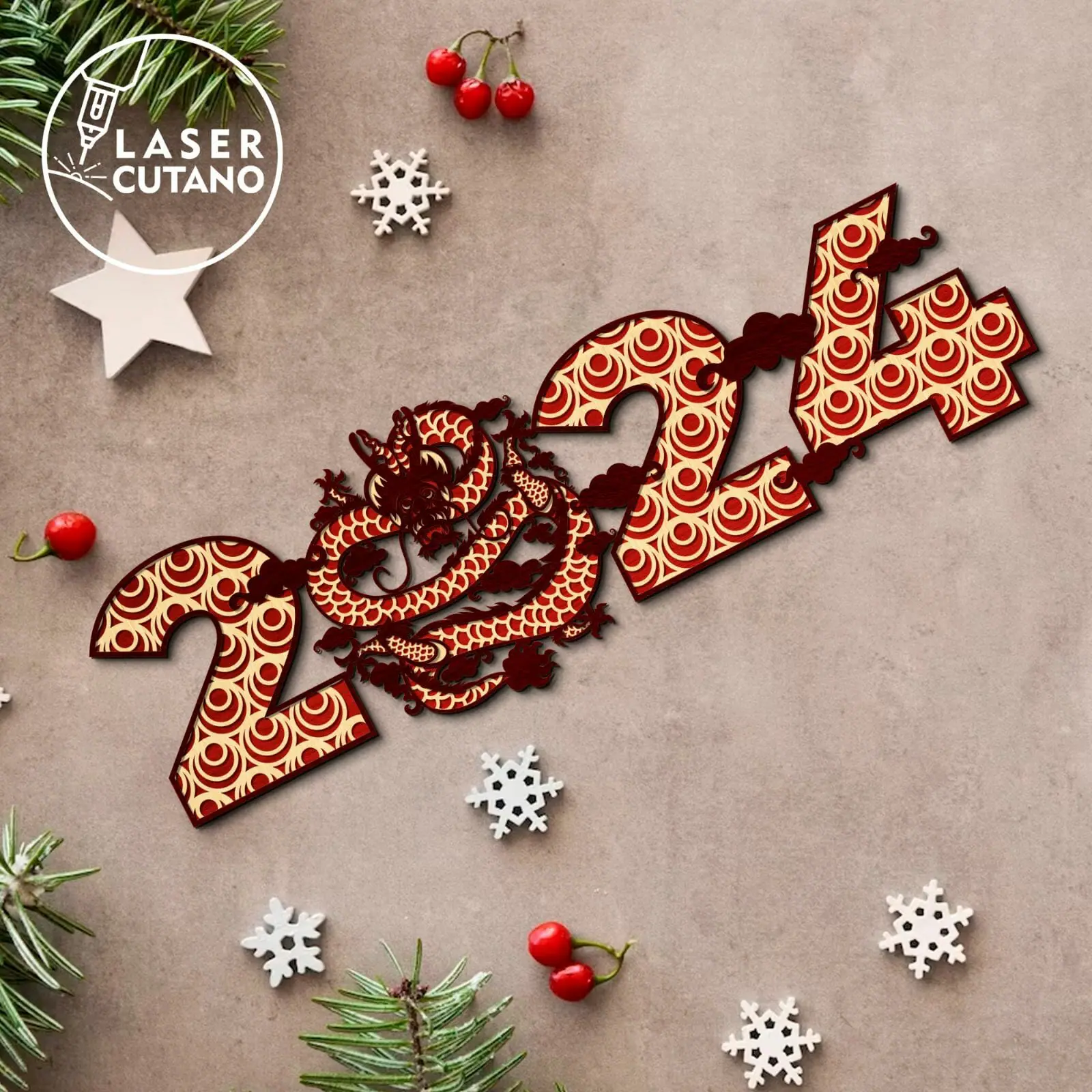 New Year 2024 Multilayer Cut Files 3 New Year 2024 Multilayer Cut Files - Image 3