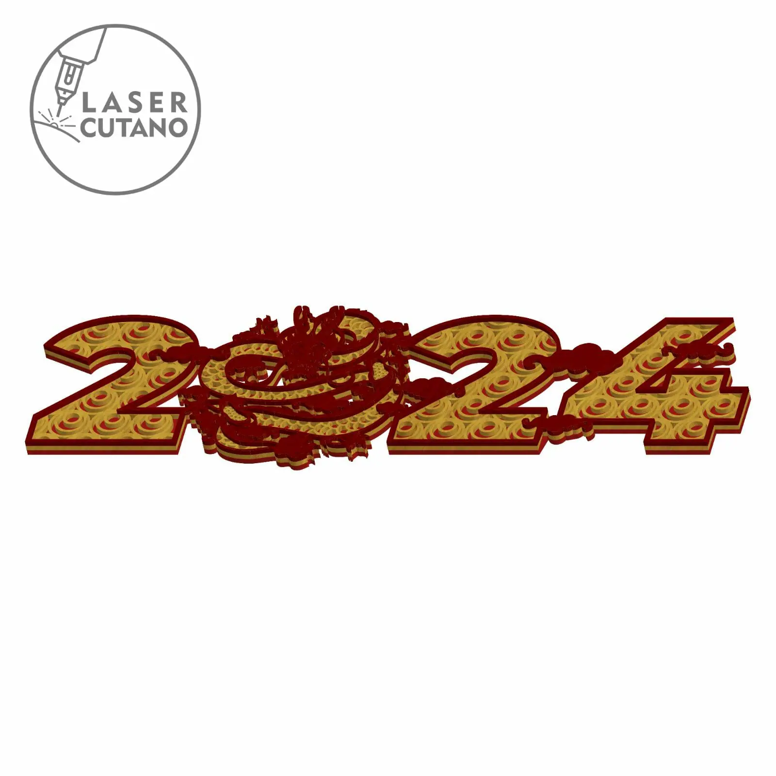 New Year 2024 Multilayer Cut Files 5 New Year 2024 Multilayer Cut Files - Image 5