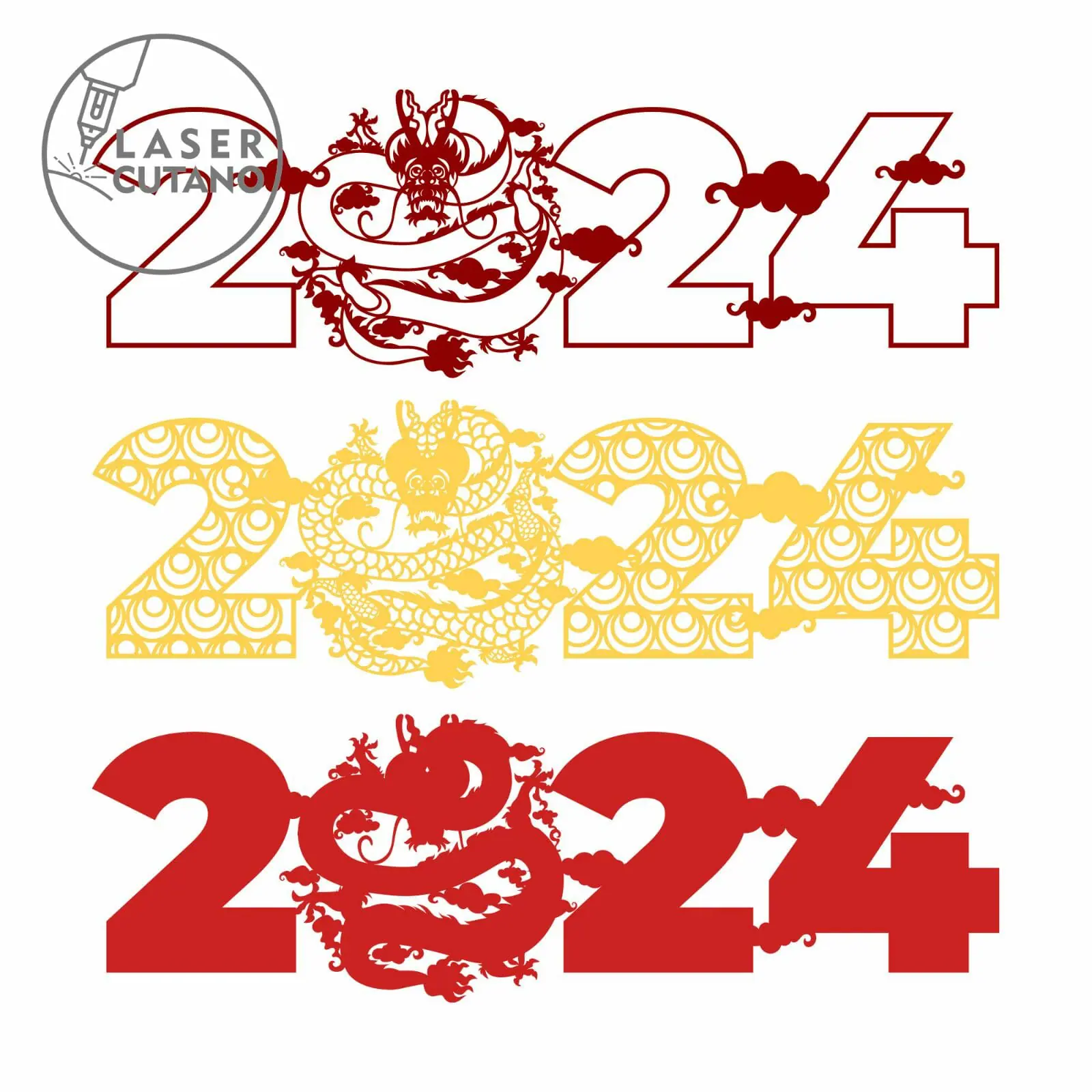 New Year 2024 Multilayer Cut Files 9 New Year 2024 Multilayer Cut Files - Image 9