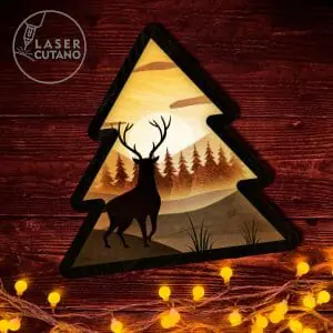 Christmas Tree Digital Multilayer Wall Decor