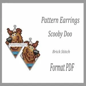 Scooby Doo Earrings bead patterns PDF file Beading patterns Beading earrings Beading Scooby Doo bead patterns Olegirabeadpatterns