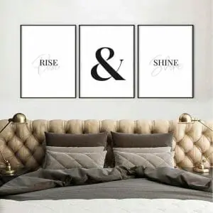 Bedroom Decor Rise and Shine Print