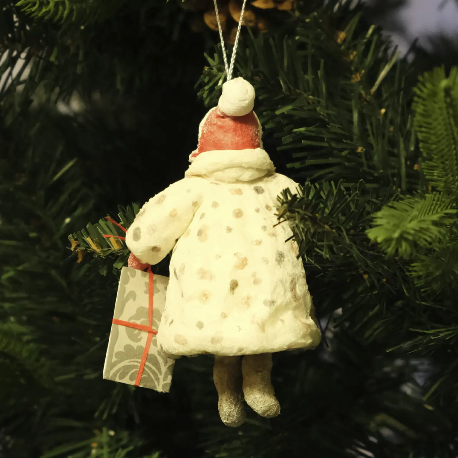 Spun Cotton Snowmen - Set of 3 Miniature Snowman Christmas Figurines