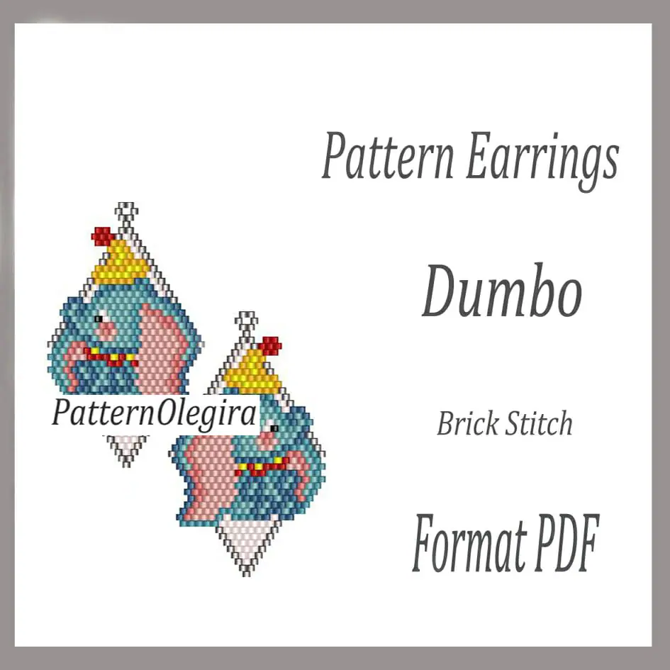 DUMBO Earrings bead pattern PDF Bead earrings