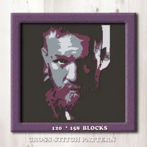 Conor McGregor cross stitch pattern