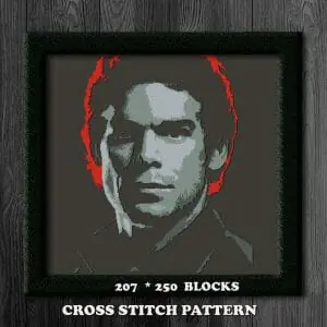 Dexter Morgan cross stitch pattern