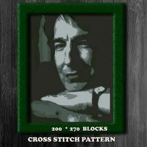 Alan Rickman cross stitch pattern