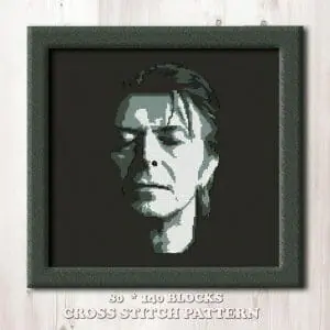 David Bowie cross stitch pattern