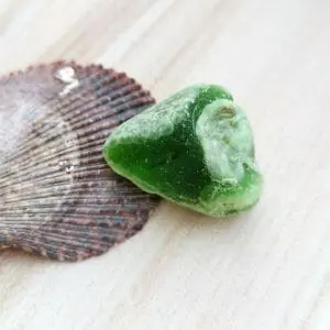 Bonfire green sea glass BF4
