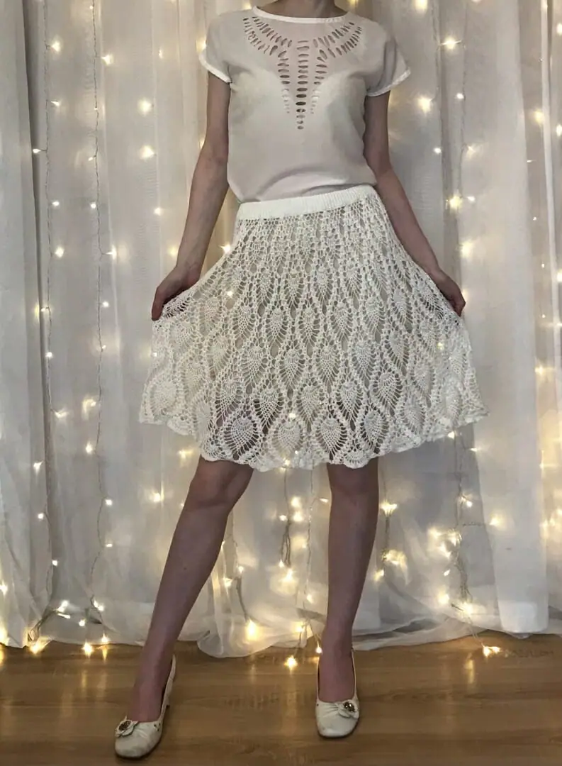 Crochet shop openwork skirt