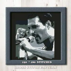 Handmade Marketplace 710 Freddie Mercury cross stitch pattern